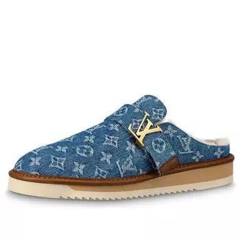 Тапочки x nigo cosy mules 'denim monogram' Louis Vuitton, синий