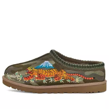 Тапочки x palace tasman slipper 'burnt olive camo' Ugg, зеленый