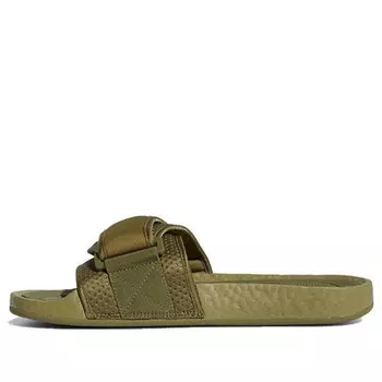 Тапочки x pharrell boost slides Adidas, зеленый