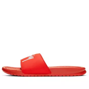 Тапочки x stussy benassi Nike, красный