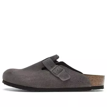 Тапочки x stussy boston clogs 'anthracite' Birkenstock, коричневый