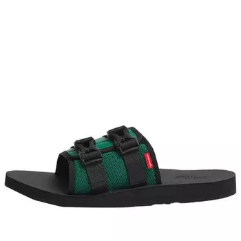 Тапочки x supreme trekking base camp strap slides 'black green' The North Face, черный