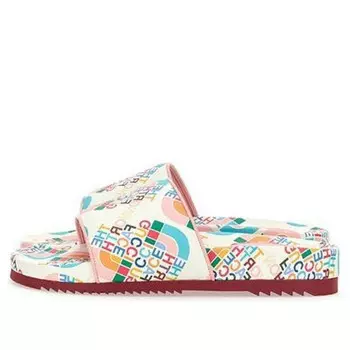 Тапочки x the north face leather sandals 'multi-color' Gucci, мультиколор