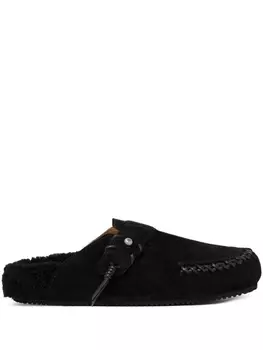 Тапочки замшевые прошитые Buttero, черный