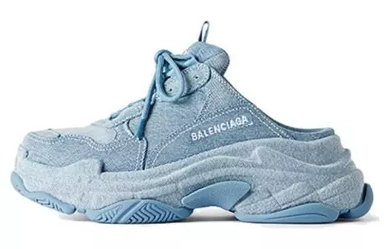 Тапочки женские Balenciaga Triple S, синий