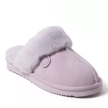 Тапочки женские Fireside by Dearfoams Sydney из натуральной овчины с потертостями, цвет lilac