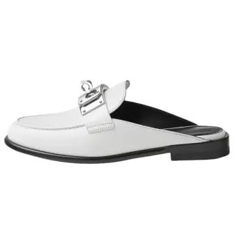 Тапочки женские Herms, белый