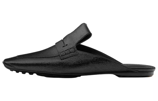 Тапочки женские Herms, черный