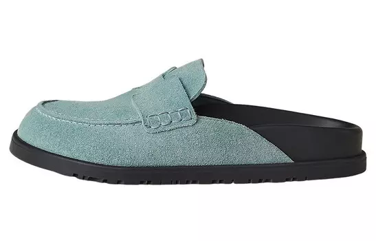 Тапочки женские Herms, морской