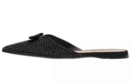 Тапочки женские Miu Miu, черный