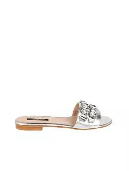 Тапочки женские Patrizia Pepe, серебряный