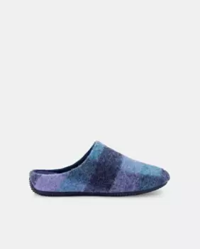 Тапочки женские текстильные с клетчатым узором Latouche, синий