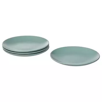 Тарелка десертная, матовая светло-бирюзовая, 20 см, FRGKLAR IKEA