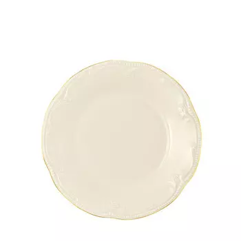 Тарелка для хлеба Ruby Cream с золотой каймой 17,5 см Seltmann Weiden, бежевый/золотой