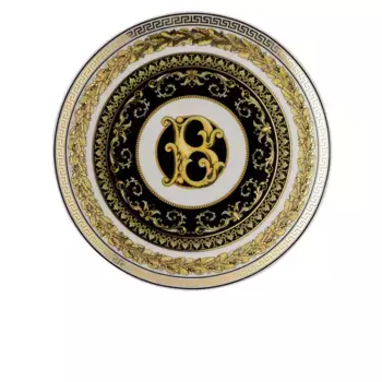 Тарелка для хлеба Virtus Alphabet Versace, белый/черный