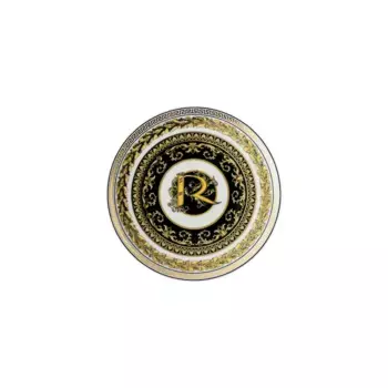 Тарелка для хлеба Virtus Alphabet Versace, белый/черный