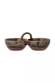 Тарелка для подачи закусок Edris Bloomingville, коричневый