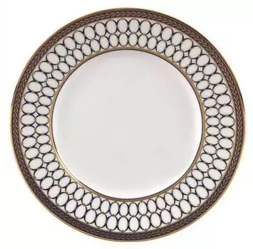 Тарелка для торта ренессанс золото Wedgwood, синий