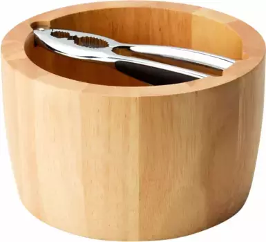 Тарелка для закусок Continenta, 2 предмета, деревянная, 19 см, изготовлена вручную, цвет natur