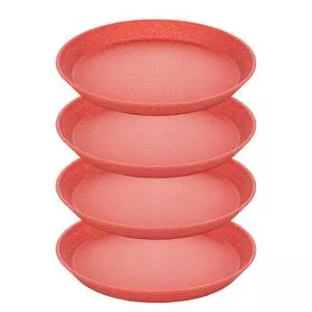 Тарелка для завтрака connect plate (набор из 4 шт.) Koziol, красный