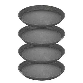 Тарелка для завтрака connect plate (набор из 4 шт.) Koziol, серый