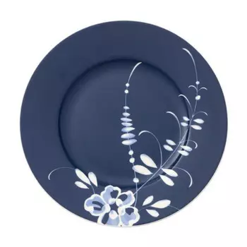 Тарелка для завтрака Old Luxembourg Brindille синяя, 22 см Villeroy & Boch, белый синий