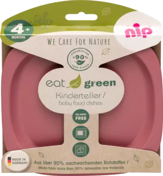 Тарелка Eat Green красная 2 шт. Nip