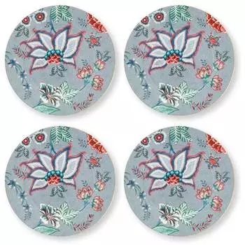 Тарелка flower festival i (набор из 4 шт.) Pip Studio, синий