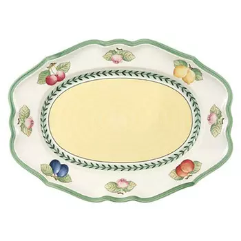 Тарелка French Garden овальная 37 см Villeroy & Boch, разноцветный/бежевый/зеленый