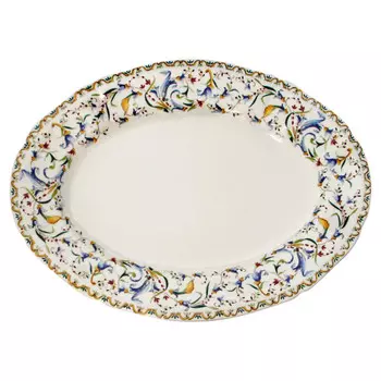 Тарелка Gien Toscana овальная 39,3 x 29 см Gien Fayencerie, красочный