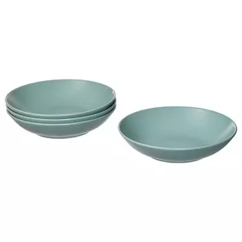 Тарелка глубокая, матовая светло-бирюзовая, 23 см, FRGKLAR IKEA