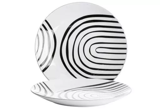 Тарелка Gusta Sunrise 20 см CasaLupo, черный