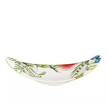 Тарелка-лист Amazonia Gifts в подарочной упаковке 47х38 см Villeroy & Boch, разноцветный/золотой