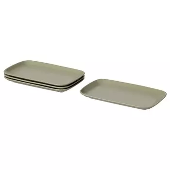 Тарелка, матовая зеленая, 30х18 см, FRGKLAR IKEA