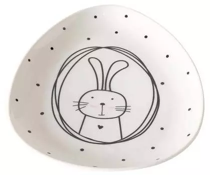 Тарелка неправильной формы hoppy Boltze, белый