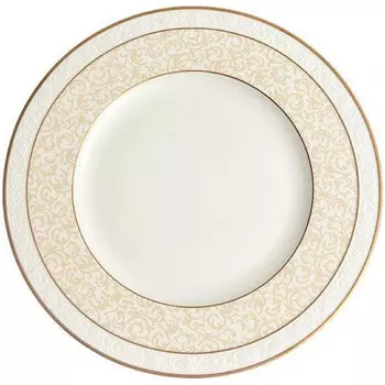 Тарелка обеденная из слоновой кости 27 см Villeroy & Boch, белое золото