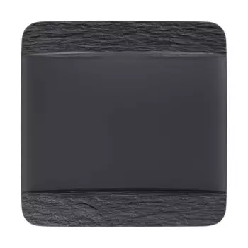 Тарелка обеденная Manufacture Rock квадратная 28х28х2 см Villeroy & Boch, черный