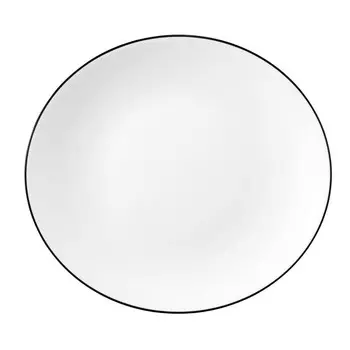 Тарелка обеденная Modern Life Black Line овальная 30,2x27,7x3,4 см Seltmann Weiden, белый черный