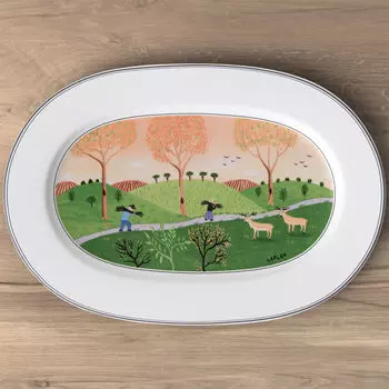 Тарелка овальная Design Naif 34см Villeroy & Boch, красочный