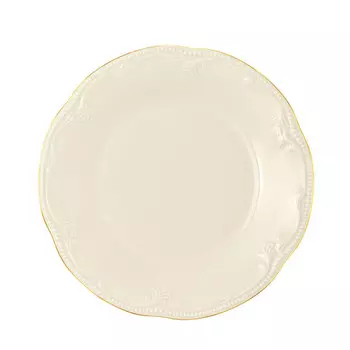 Тарелка Ruby Cream с золотой каймой, 25,5 см Seltmann Weiden, бежевый/золотой