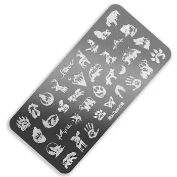 Тарелка с узорами для марок Mouteen 038, AllePaznokcie