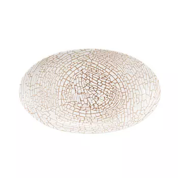 Тарелка сервировочная Liberty кракелюр овальная 24 см Seltmann Weiden, белый/бронзовый