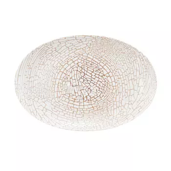 Тарелка сервировочная Liberty кракелюр овальная 31,5 см Seltmann Weiden, белый/бронзовый