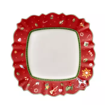 Тарелка Toys Delight квадратная красная 28x28 см Villeroy & Boch, красочный