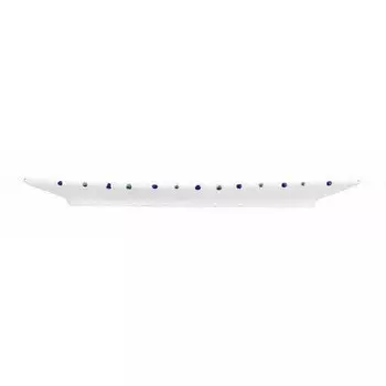 Тарелка Traunsee прямоугольная 30 х 15 см Gmundner Keramik, белый/зеленый/фиолетовый