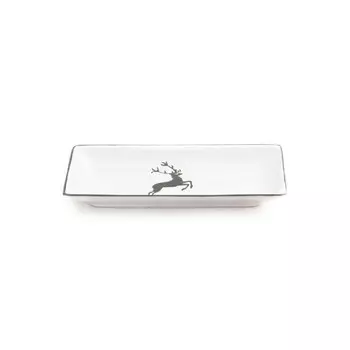 Тарелка закусочная Grey Deer 22х11х2,7 см Gmundner Keramik, белый/серый