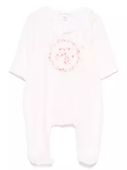 Tartine Et Chocolat бархатная пижама с цветочной вышивкой, розовый