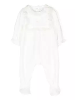 Tartine Et Chocolat бархатная пижама с кружевом, белый