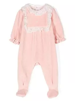 Tartine Et Chocolat бархатная пижама с кружевом, розовый