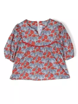 Tartine Et Chocolat блузка с цветочным принтом, синий